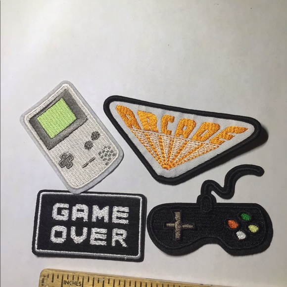 4 piece set iron on patch video games - Picture 2 of 2